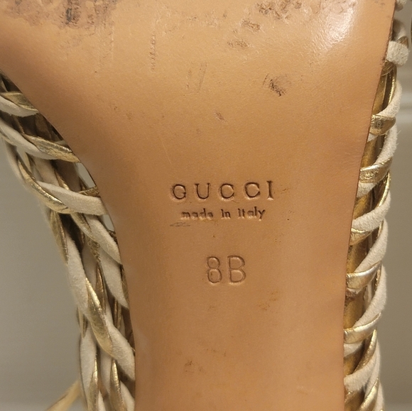 Gucci wrap ankle heel women shoe size 8 - Picture 4 of 16